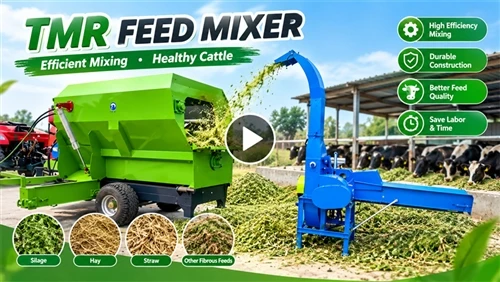 Mobiler Futtermischwagen TMR Futtermischwagen|Test zum Zerkleinern und Mische...